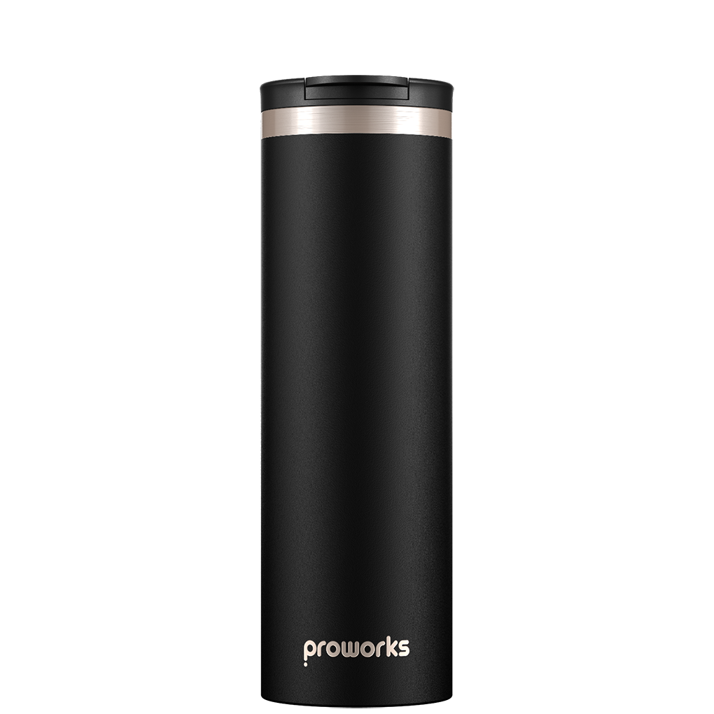 ProWorks All Black reusable coffee cup UK stainless steel travel mug
