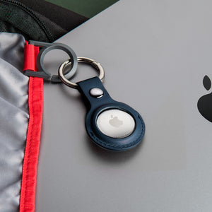 Estuche de transporte con llavero de cuero PU Apple AirTag