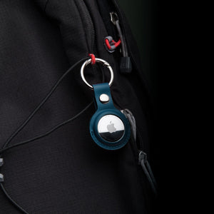Estuche de transporte con llavero de cuero PU Apple AirTag
