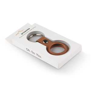 Estuche de transporte con llavero de cuero PU Apple AirTag