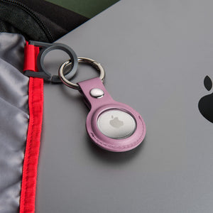 Estuche de transporte con llavero de cuero PU Apple AirTag