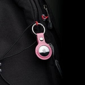 Estuche de transporte con llavero de cuero PU Apple AirTag
