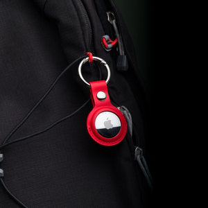 Estuche de transporte con llavero de cuero PU Apple AirTag
