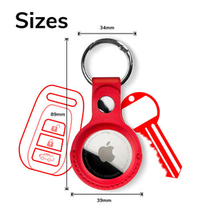 Estuche de transporte con llavero de cuero PU Apple AirTag