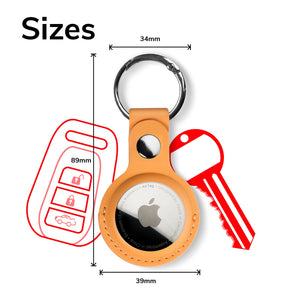 Estuche de transporte con llavero de cuero PU Apple AirTag