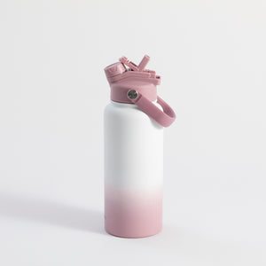 Switch 1L Water Bottle with Straw – Aurora Blush Ombre