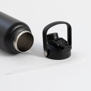Switch 1L Water Bottle with Straw – Stealth Black