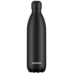 Proworks All Black 1 Litre Water Bottle
