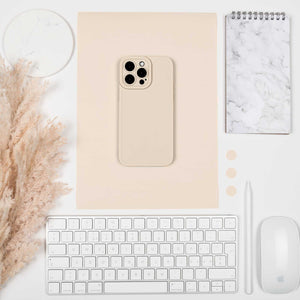 Custodia in silicone per iPhone - Crema