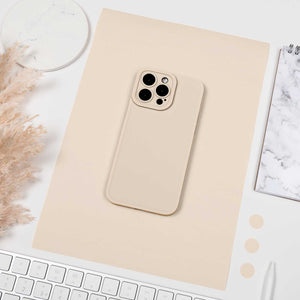 Custodia in silicone per iPhone - Crema