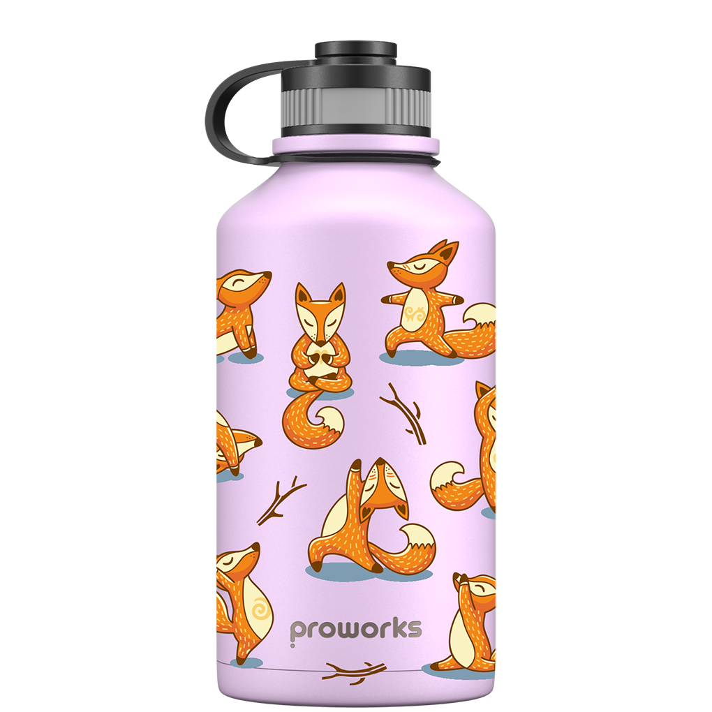2 Litre Water Bottle - Pastel Lavender Foxy Yoga