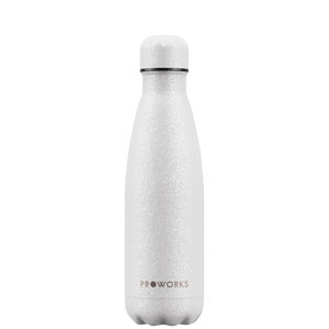 Proworks White Glitter 500ml Water Bottle