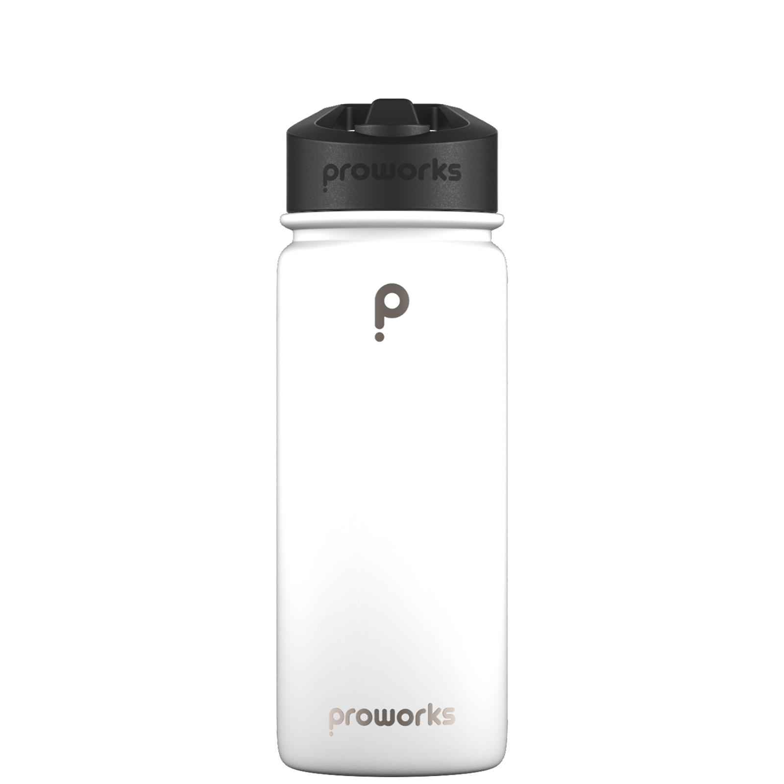 Water bottle with straw - Gen 2 Pure White