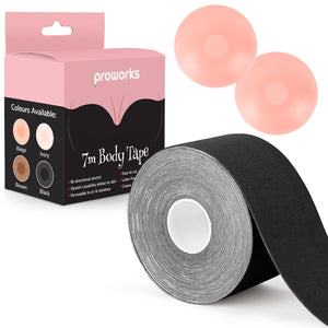 Boob Tape Rouleau de 7 m avec cache-tétons