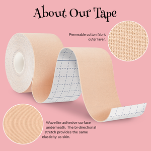 Boob Tape Rouleau de 7 m avec cache-tétons