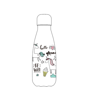 Original Be Unique Unicorn Water Bottle Pattern