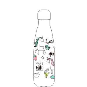 Original Be Unique Unicorn Water Bottle Pattern