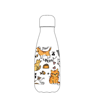 Original Cat Party Colour Edition Water Bottle Pattern