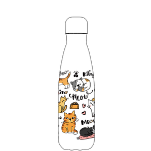 Original Cat Party Colour Edition Water Bottle Pattern