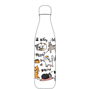 Original Cat Party Colour Edition Water Bottle Pattern
