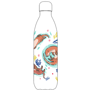 Original Otter Family Gathering Water Bottle Pattern