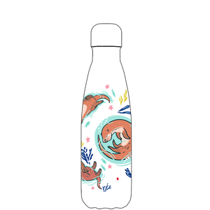 Original Otter Family Gathering Water Bottle Pattern