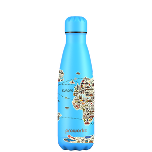 Original World Map Water Bottle Pattern