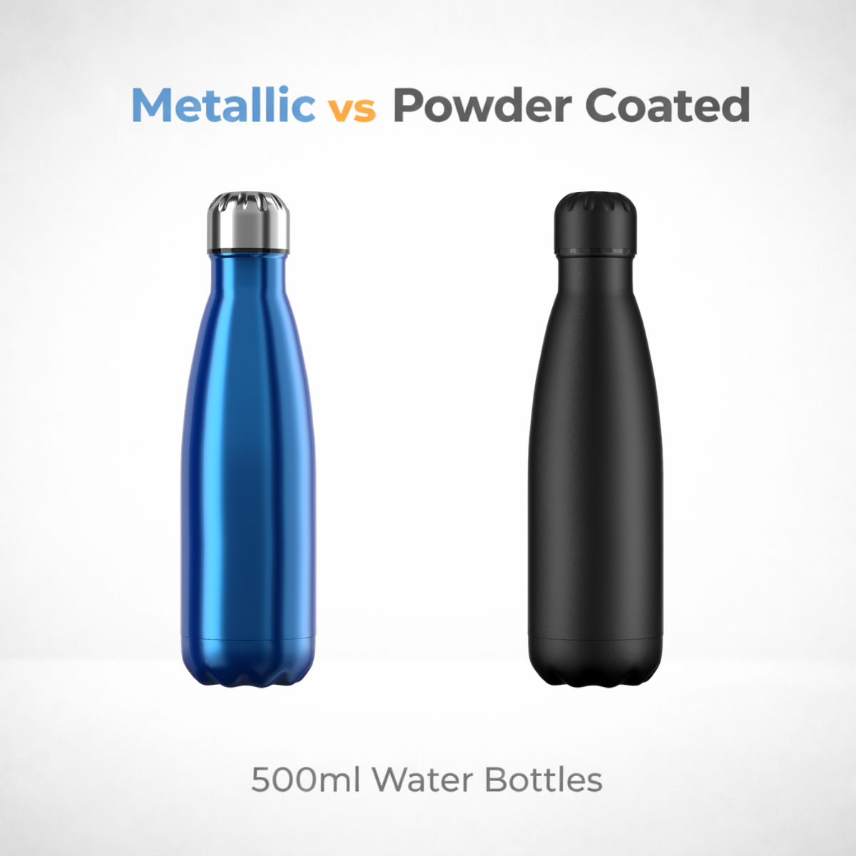 Metallic vs Powder Coated 500ml Water Bottles 2026