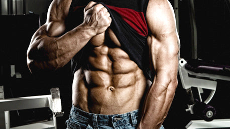 A Man Showing Off His 6 Pack Abs