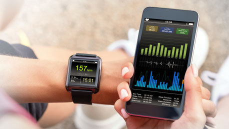 Woman Using a Smartphone Fitness App