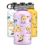 2 Litre Water Bottle - Avocardio Pattern