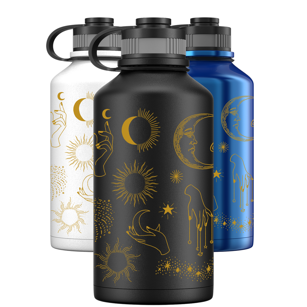 2 Litre Water Bottle - Celestial Pattern