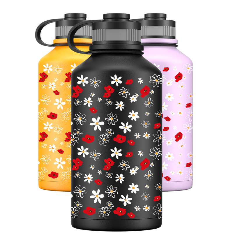 2 Litre Water Bottle - Daisy Pattern