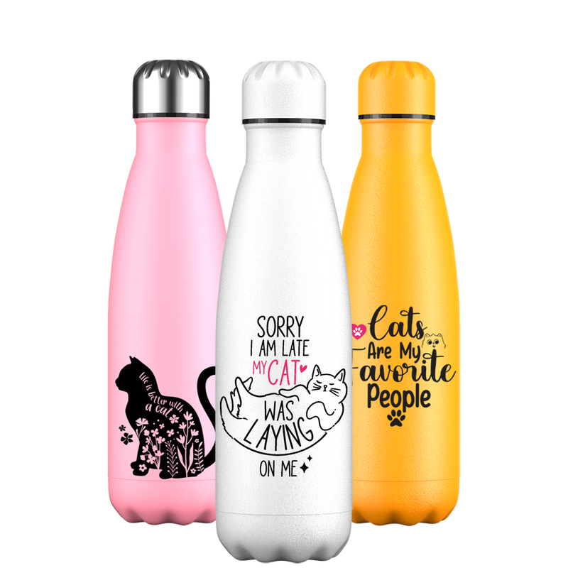 Citas originales de gatos Botella de agua