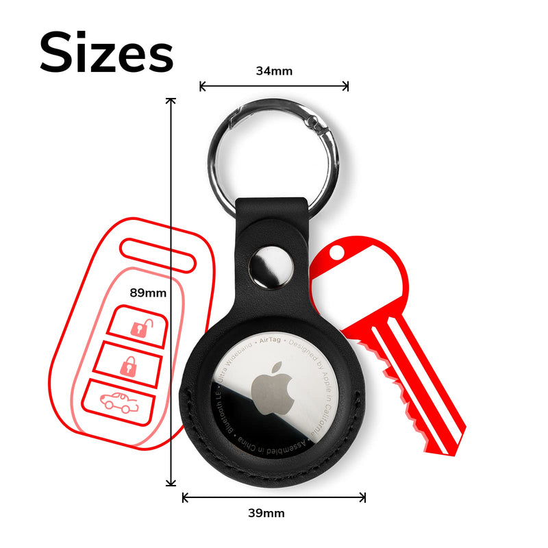 Apple AirTag PU Leather Keyring Carry Case