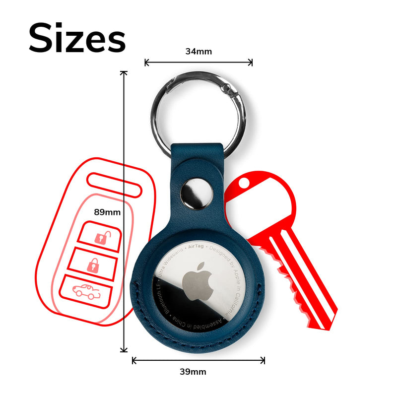 Apple AirTag PU Leather Keyring Carry Case