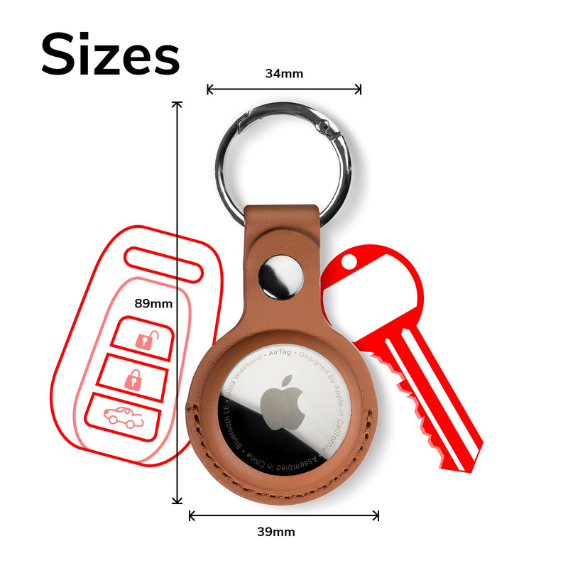 Apple AirTag PU Leather Keyring Carry Case