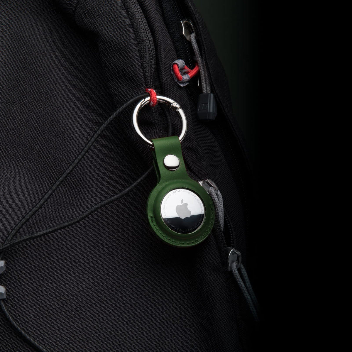 Estuche de transporte con llavero de cuero PU Apple AirTag