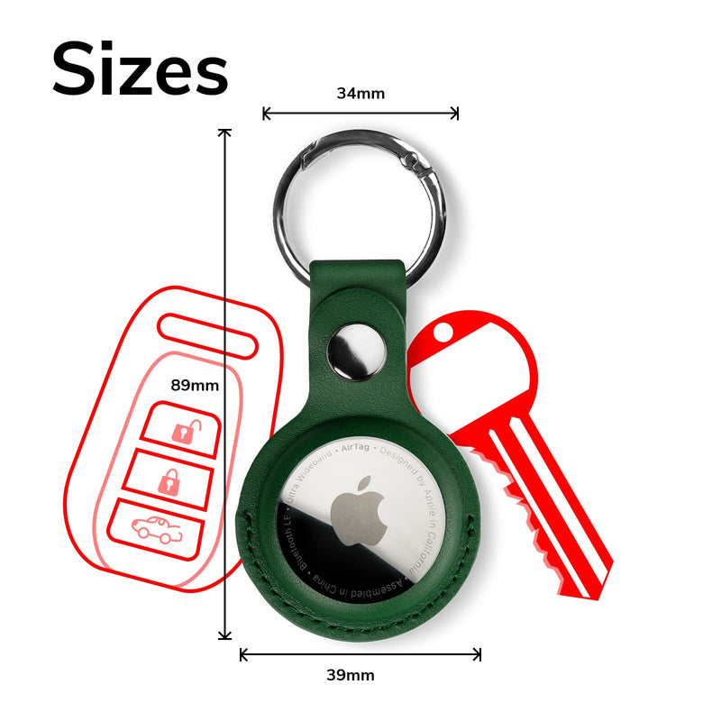Apple AirTag PU Leather Keyring Carry Case