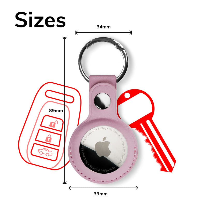 Apple AirTag PU Leather Keyring Carry Case