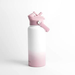 Switch 1L Water Bottle with Straw – Aurora Blush Ombre