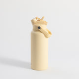 Proworks cream insulated water bottle with straw lid, 1 litre stainless steel