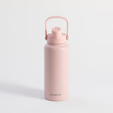 Proworks Switch 1L pink water bottle with straw in pink