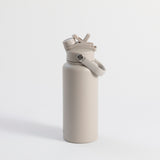 Proworks grey insulated water bottle with straw lid, 1 litre stainless steel