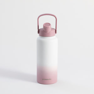 Switch 1L Water Bottle with Straw – Aurora Blush Ombre