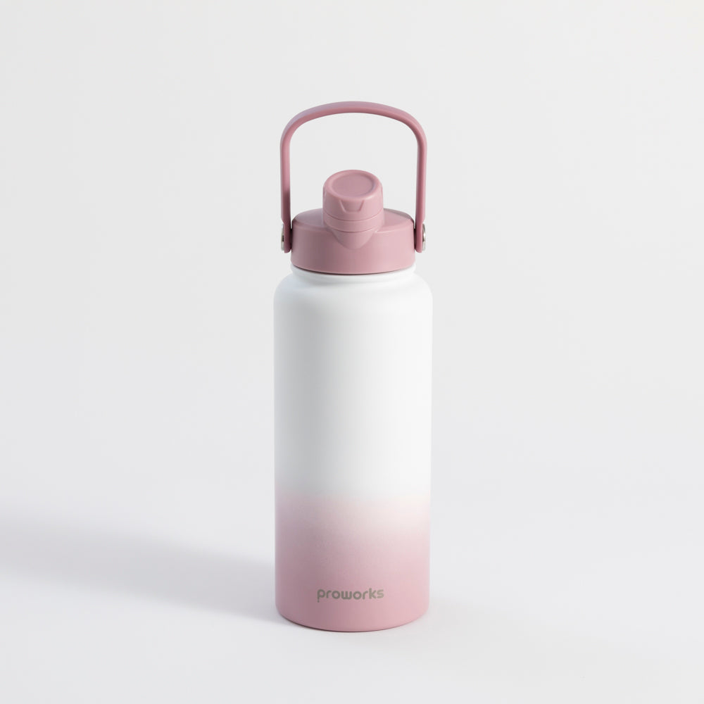Switch 1L Water Bottle with Straw – Aurora Blush Ombre