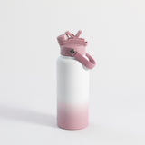 Proworks blush ombre insulated water bottle with straw lid, 1 litre stainless steel