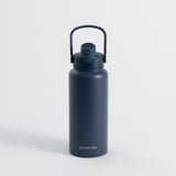 Proworks Switch 1L blue water bottle with straw in blue