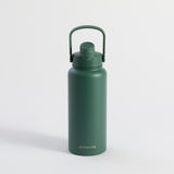 Proworks Switch 1L dark green water bottle with straw in dark green