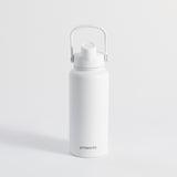 Proworks Switch 1L white water bottle with straw in white